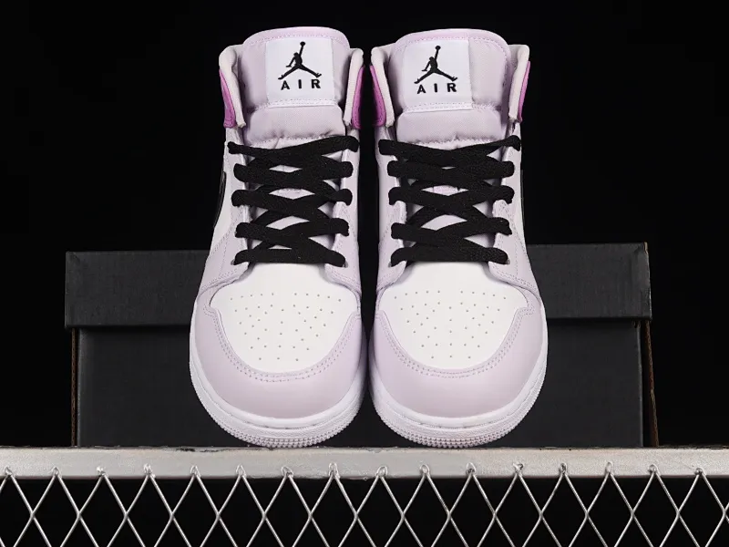 All categories Air Jordan Jordan series basketball shoes Air Jordan 1 Mid G version pure original Air Jordan 1 Mid GS AJ1 Joe 1 gradient grape purple mid-top basketball shoes DQ8423-501